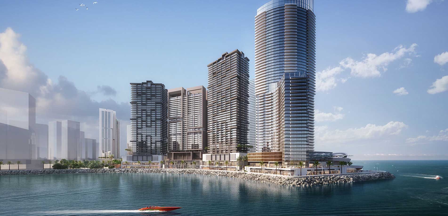 Karachi waterfront towers on the Arabian Sea